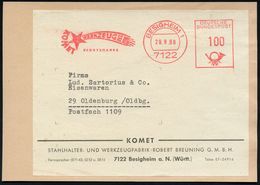 ASTRONOMIE / OBSERVATORIEN / PLANETARIEN : (14a) #bzw#7122 BIETIGHEIM (WÜRTT)/ KOMET/ WERKZEUGE 1968 (29.8.) AFS = Komet - Astronomie