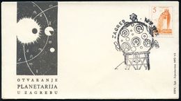 ASTRONOMIE / OBSERVATORIEN / PLANETARIEN : JUGOSLAWIEN 1965 (15.5.) SSt Ohne Text: Planetarium Klar A. SU: Sonnenfinster - Sterrenkunde