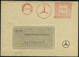 MERCEDES-BENZ  / DAIMLER BENZ : STUTTGART-UNTERTÜRKHEIM/ MERCEDES-BENZ 1946 (8.6.) AFS Mäanderrechteck "DEUTSCHES REICH" - Autos