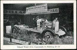 OPEL / GENERAL MOTORS : Berlin 1927 S/w.-Reklame-Ak.: Ed. Winter, Serien-Chassis Buick 1927 (Hintergrund Cadillac) Ungeb - Voitures