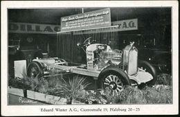 OPEL / GENERAL MOTORS : Berlin 1927 S/w.-Reklame-Ak.: Ed. Winter, Serien-Chassis Buick 1927 (Hintergrund Cadillac) Ungeb - Auto's