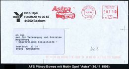 OPEL / GENERAL MOTORS : 44789 BOCHUM 1/ E84 5009/ Astar 1998 (16.11.) AFS "Deutsche Post AG" = Opel "Astra" Auf Firmen-B - Auto's