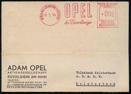 OPEL / GENERAL MOTORS : RÜSSELSHEIM (HESS)/ OPEL/ Der Zuverlässige 1944 (6.5.) Seltener AFS-Typ "Antiqua" Auf Firmen-Kt. - Cars