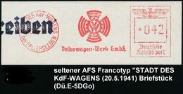 VOLKSWAGEN / VW / K.-D.-F.-WAGEN / PORSCHE : STADT DES KdF-WAGENS/ Bei FALLERSLEBEN/ VW/ Volkswagen-Werk GmbH 1941 (19.8 - Auto's