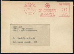 AUTOHERSTELLER D.D.R. : 95 ZWICKAU 1/ S/ VEB SACHSENRING/ AUTOMOBILAWERKE.. 1975 (19.2.) Seltener AFS-Typ (Ovalziffern)  - Voitures