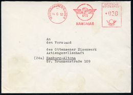 LASTKRAFTWAGEN / LKW : (20a) HANNOVER-LINDEN/ H/ HANOMAG 1952 (14.6.) AFS (Firmen-Logo = Geflügeltes H) Rs.Abs: Anton We - Camion