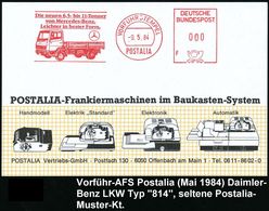 LASTKRAFTWAGEN / LKW : B.R.D. 1984 (9.5.) AFS: VORFÜHRSTEMPEL/POSTALIA/F/Die Neuen 6,5 Bis 11-Tonner Von Mercedes-Benz.. - LKW