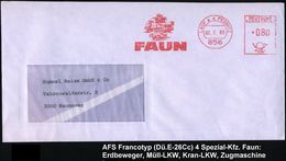 SPEZIAL-KFZ / BAU-KFZ / KRAN-KFZ : 856 LAUF A.d.PEGNITZ/ FAUN 1985 (2.7.) AFS = 4 Verschiedene FAUN-Spezial-LKW, Dabei M - Vrachtwagens