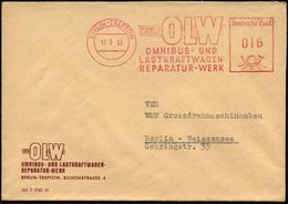 OMNIBUS / OMNIBUS-HERSTELLER : BERLIN-TREPTOW/ VEB OLW/ OMNIBUS-U./ LASTKRAFTWAGEN/ REPARATUR-WERK 1953 (17.3.) AFS , De - Bussen