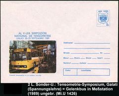 OMNIBUS / OMNIBUS-HERSTELLER : RUMÄNIEN 1989 2 L. Sonder-U. "V. Spannungslehre-Symposium Galati" = Kommunaler Gelenkbus  - Bussen