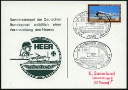 GEPANZERTE KRAFTFAHRZEUGE / PANZER : 7090 ELLWANGEN,JAGST 1/ ..25 Jahre BW-Standort 1981 (30.8.) SSt = Schützen-Panzer " - Sonstige (Land)