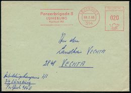 GEPANZERTE KRAFTFAHRZEUGE / PANZER : 314 LÜNEBURG 1/ Panzerbrigade 8 1963 (27.8.) AFS , Klar Gest. Dienst-Bf. (hs. Abs.  - Sonstige (Land)