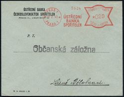 CSR-BESETZUNG 1939 : BÖHMEN & MÄHREN 1940 (9.2.) AFS Francotyp Zweisprachig: PRAG 1/ PRAHA 1/USTREDNI/BANKA.. Auf Inl.-F - Other & Unclassified