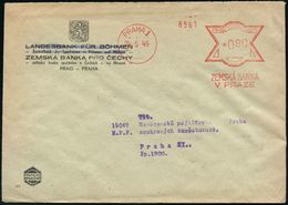 CSR-BESETZUNG 1939 : TSCHECHOSLOWAKEI 1945 (24.5.) AFS Francotyp: PRAHA 1/ZENSKA BANKA.. Auf Aptiertem B. & M.-Firmen-Um - Other & Unclassified