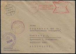 CSR-BESETZUNG 1939 : TSCHECHOSLOWAKEI 1947 (4.11.) AFS Francotyp: DECIN/ SCHENKER A SPOL./AKC. SPOL.. = Deutsche Spediti - Other & Unclassified