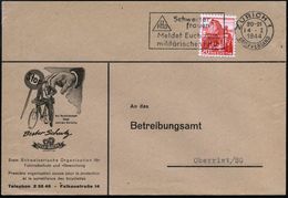 F A H R R A D  / INDUSTRIE & ZUBEHÖR : SCHWEIZ 1944 (Jan.) Reklame-Bf: VELO-WACHE.. , Schweiz. Fahrradschutz U. -Bewachu - Other (Earth)