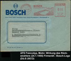 AUTOZUBEHÖR / KRAFTFAHRZEUGZUBEHÖR : BERLIN-CHARLOTTENBURG 4/ BOSCH/ RÜCKFAHRLEUCHTE 1955 (24.1.) AFS = Auto Mit Rückfah - Automobili