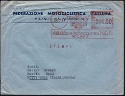 MOTORRAD & ZUBEHÖR : ITALIEN 1948 (30.7.) AFS: MILANO/C.O.N.I./F.I.C.M./FMI/FED.MOTOCICLISTICA ITALIANA (Wappen-Logo) Bf - Motorbikes