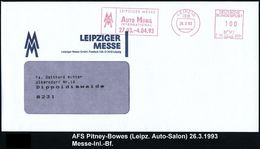 AUTO-, MOTORRAD-AUSSTELLUNGEN : 7010 LEIPZIG/ LEIPZIGER MESSE/ MM/ AUTO MOBIL/ INTERNATIONAL 1993 (26.3.) Seltener AFS K - Autos