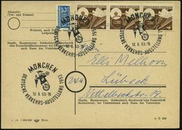 TRANSPORT- & VERKEHRS-AUSSTELLUNGEN / VERKEHRSKONGRESSE : MÜNCHEN/ DEUTSCHE VERKEHRS-AUSSTELLUNG 1953 (22.8.) SSt = Mann - Eisenbahnen