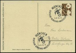 TRANSPORT- & VERKEHRS-AUSSTELLUNGEN / VERKEHRSKONGRESSE : MÜNCHEN/ DEUTSCHE VERKEHRS-AUSSTELLUNG 1953 (5.8.) SSt = Mann  - Eisenbahnen