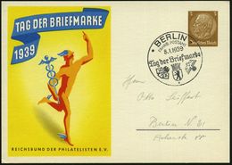 FAHRBARE & MOBILE POSTÄMTER : BERLIN/ FAHRBARES POSTAMT/ Tag Der Briefmarke/ C 1939 (8.1.) SSt Auf Kompl. Satz Sonder-P  - Voitures