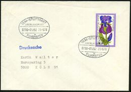 KRAFTKURSPOST : ULM-STUTTGART/ ÜBERLANDPOST/ 0790-01/ 02/ B/ FLUGHAFEN 1978 (23.5.) Oval-Steg Klar Auf Inl.-Bf. - Auto's