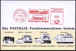 WERKSTATT / GARAGE / TANKSTELLE : B.R.D. 1981 (9.12.) AFS: VORFÜHRSTEMPEL/POSTALIA/NORMSTAHL/Deckenregal Für Garagen (PK - Autos