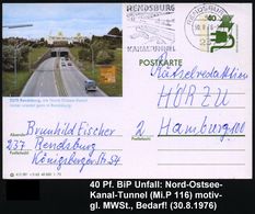 STRASSE / VERKEHRSWEGE / AUTOBAHN : 237 RENDSBURG 1/ Aa/ KANALTUNNEL 1976 (30.8.) MWSt = Kanaltunnel Z. Nord-Ostsee-Kana - Automobili