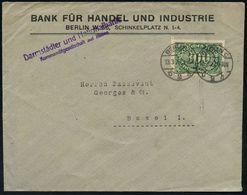 BANK / GELD : BERLIN C/ D 2 H 1923 (13.3.) 1K-Brücke Auf EF 300 Mk. Mit Firmenlochung: "B & H U. J" = B Ank Für Handel & - Zonder Classificatie