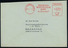 BANK / GELD : (22a) DÜSSELDORF 6/ RHEINISCH-/ WESTFÄLISCHE/ BANK.. 1963 (26.1.) AFS = Ehem. DEUTSCHE BANK, Von Den Allii - Non Classificati