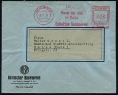 BANK / GELD : HALLE (SAALE) 2/ Hallescher Bankverein.. 1936/42 3 Verschied. AFS, Dabei 2 Verschied. Jubil.-AFS , 3 Orts- - Unclassified