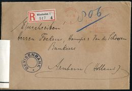 DEVISEN-ZENSUR : WIESBADEN/ 1/ ..DEUTSCHE BANK U.DISCONTO-GES. 1936 (2.4.) AFS 085 Pf. (Text Teils Etw. Undeutl.) + RZ:  - Ohne Zuordnung