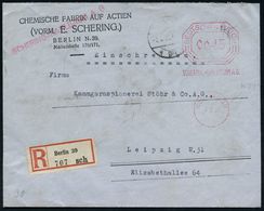 CHEMIE / PRODUKTE / CHEMISCHE INDUSTRIE : BERLIN N 39/ SCHERING-KAHLBAUM 1926 (5.5.) Seltener AFS-Vorläufer Typ "Bafra"  - Chemie