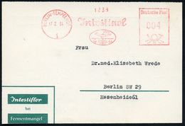 CHEMIE / PRODUKTE / CHEMISCHE INDUSTRIE : BERLIN-TEMPELHOF/ 1/ Jntestinol/ DR.GEORG/ HENNING.. 1954 (17.2.) AFS (Firmenl - Chemie