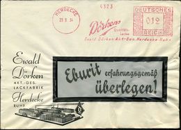 CHEMIE / PRODUKTE / CHEMISCHE INDUSTRIE : HERDECKE/ Dörkens/ Qualitäts-/ Lacke/ Ewald Dörken AG 1934 (23.3.) AFS Auf Dek - Chimica