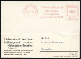 CHEMIE / PRODUKTE / CHEMISCHE INDUSTRIE : HOHENSTEIN-ERNSTTHAL/ Färberei U. Bleicherei/ Hüttengrund/ Fritz Meißner.. 194 - Chemistry