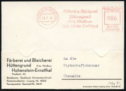 CHEMIE / PRODUKTE / CHEMISCHE INDUSTRIE : HOHENSTEIN-ERNSTTHAL/ Färberei U. Bleicherei/ Hüttengrund/ Fritz Meißner.. 194 - Chimie