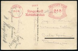 CHEMIE / PRODUKTE / CHEMISCHE INDUSTRIE : MEHLEM/ Ringsdorff/ Kohlebürsten 1931 (25.6.) AFS 010 Pf. Sonder-Tarif CSR Auf - Chimie