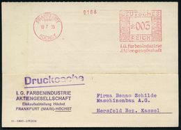 I.-G.-FARBEN INDUSTRIE, TOCHTERFIRMEN & NACHFOLGER : FRANKFURT/ (MAIN)/ HÖCHST/ I.G.FARBENINDUSTRIE/ AG 1935 (10.7.) Sel - Chemistry