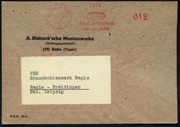 I.-G.-FARBEN INDUSTRIE, TOCHTERFIRMEN & NACHFOLGER : HALLE (SAALE)/ 2/ Sonne/ A.Riebecksche Montanwerke/ AG 1946 (9.1.)  - Chimica