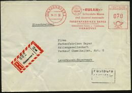 I.-G.-FARBEN INDUSTRIE, TOCHTERFIRMEN & NACHFOLGER : (20a) HANNOVER 2/ "EULAN"-/ ..dauernd Mottenecht/ FARBENFABRIKEN BA - Chimie