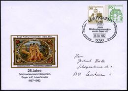 I.-G.-FARBEN INDUSTRIE, TOCHTERFIRMEN & NACHFOLGER : 5090 LEVERKUSEN 1/ 25 Jahre/ BSV Bayer E.V. 1982 (28.10.) SSt Auf P - Chimica