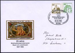 I.-G.-FARBEN INDUSTRIE, TOCHTERFIRMEN & NACHFOLGER : 5090 LEVERKUSEN 1/ 25 Jahre/ BSV Bayer E.V. 1982 (28.10.) SSt Auf P - Chimie
