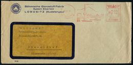 KUNSTSTOFFE & -FASERN / PLASTIK : LOBOSITZ/ Glanzstoff/ Sudetengau 1941 (10.2.) Seltener, Aptierter CSR-AFS Francotyp Mi - Chimica