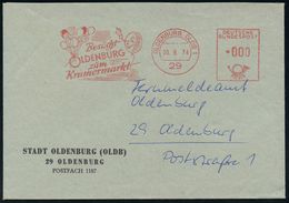 GUMMI / KAUTSCHUK : 29 OLDENBURG,OLDB 1/ Besucht/ OLDENBURG/ Zum/ Kramermarkt 1974 (16.9.) Seltener Saison-AFS In 000, D - Chemie