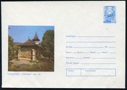 KLÖSTER & ABTEIEN / NONNEN & MÖNCHE : RUMÄNIEN 1976 55 B. U Staatswappen, Blau: Kloster Voronet, XV. Jhdt. , Ungebr. (Mi - Abdijen En Kloosters