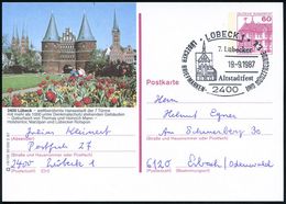 DIE HANSE / HANSESTÄDTE : 2400 LÜBECK 1/ 7.Lübecker/ Altstadtfest.. 1988 (8.9.) SSt (Marien-Kirche) Auf Ortsgl. BiP 60 P - Sonstige & Ohne Zuordnung