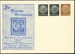 DEUTSCHE GESCHICHTE: PREUSSEN : Berlin 1937 (Apr.) PP 1 + 1 + 3 Pf. Hindenbg.: Die Deutsche Briefmarke, Nationale Ausste - Altri & Non Classificati