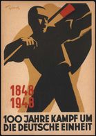 BÜRGERLICHE REVOLUTION 1848 : (10b) LEIPZIG C1/ 1848../ ROBT.BLUM/ Für Einheit U.Demokratie 1948 (18.3.) SSt = Brustbild - Other & Unclassified